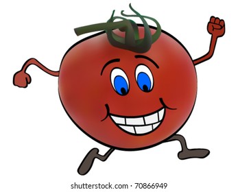 glückliche Tomate