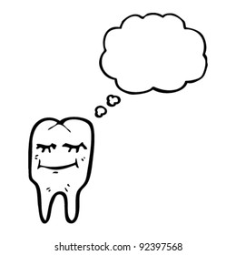 personaje de caricatura de dientes felices