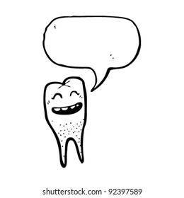 personagem de desenho animado de dente feliz