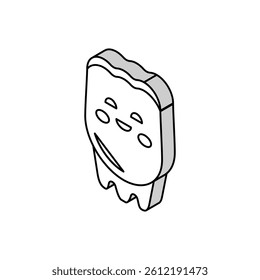 happy tooth isometric icon vector. happy tooth sign. isolated symbol illustration