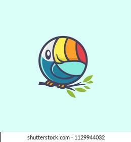 
Happy Toucan Logo Illustration