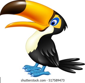 Happy toucan posing