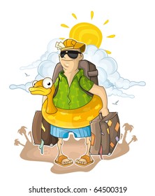 Happy tourist