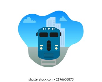 diseño plano de feliz día de tren