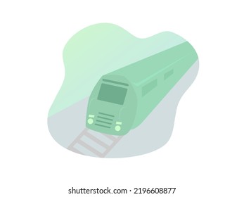 happy train day flat design