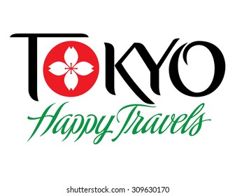 Happy Travel Series Tokyo Hand Lettering