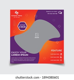 Happy travel, tour social media post template Vector illustration. USE social or web ads
