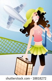 Happy Travel - vector illustration
