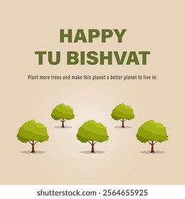 Happy Tu Bishvat on Hebrew. Tu Bishvat Background with Watering Flowers Concept. New Year for Trees, Jewish Holiday. 