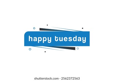 Happy tuesday banner template web element or announcement. vector design flat style.