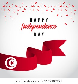 Happy Tunisia Independent Day Vector Template Design Illustration