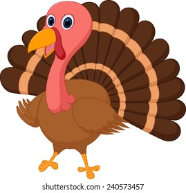 Happy Turkey cartoon 