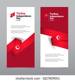 Happy Turkey Independence Day Celebration Vector Template Design Illustration