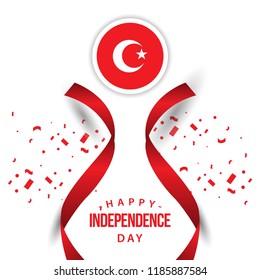 Happy Turkey Independence Day Vector Template Design Illustration