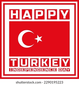 Happy Turkey independence day Vector Template Design Illustration