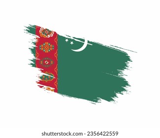 Happy Turkmenistan Independence day, Turkmenistan Independence day, Turkmenistan, Turkmenistan Flag, 27 September, 27th September, National Day, Brush, Flag,Creative Minimal Design Editable Vector Eps