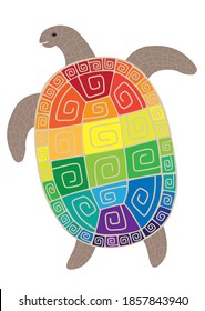 Happy turtle Endorphine is going to swim