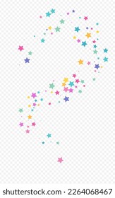 Happy Twinkle Vector Transparent Background Universe Illustration. Party Festive Dust Border. Starry Vector Transparent Background Design. Celebrate Bright Shine Template.
