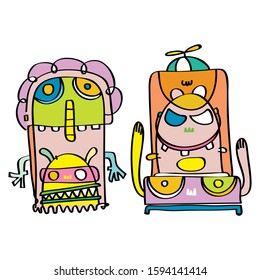 happy two friends are standing