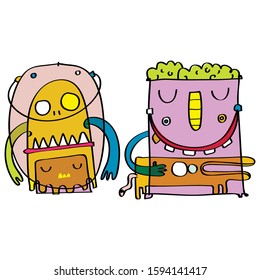 happy two friends are standing