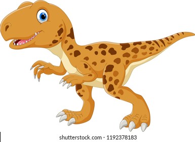 Happy tyrannosaurus cartoon