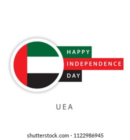 Happy UAE Independence Day Vector Template Design Illustrator
