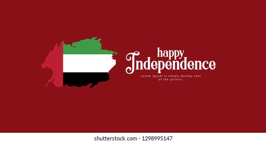 Happy UAE Independence Day Vector Template Design Illustration