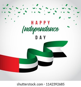 Happy UAE Independent Day Vector Template Design Illustration