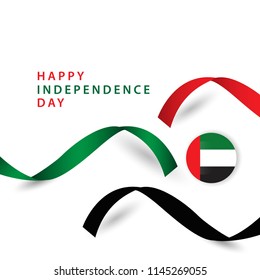 Happy UAE Independent Day Vector Template Design Illustration