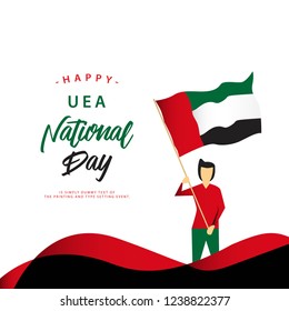 Happy UEA National Day Vector Template Design Illustration