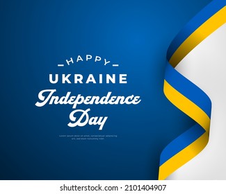 Happy Ukraine Independence Day August 24th Celebration Vector Design Illustration. Template for Poster, Banner, Advertising, Greeting Card or Print Design Element