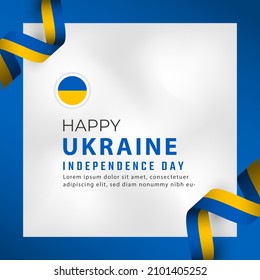 Happy Ukraine Independence Day August 24th Celebration Vector Design Illustration. Template for Poster, Banner, Advertising, Greeting Card or Print Design Element