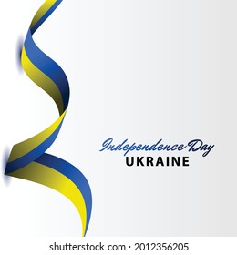 Happy Ukraine Independence Day Celebration Vector Template Design Illustration