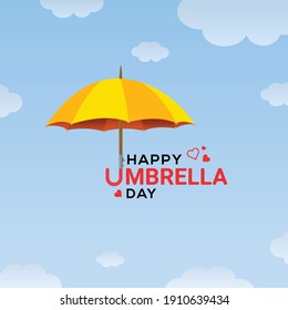 Happy umbrella day celebration vector illustration