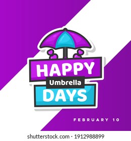 Happy Umbrella Day Vector Design Template Background. National Umbrella Day