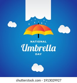 Happy Umbrella Day Vector Design Template Background. National Umbrella Day