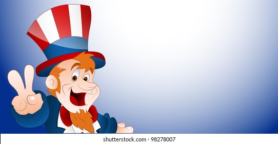 Happy Uncle Sam Vector Banner