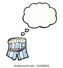 happy underpants with thought bubble