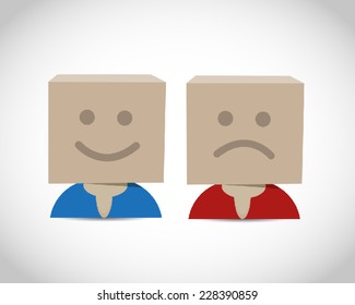 Happy and unhappy box