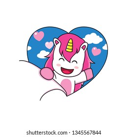 happy unicorn expression