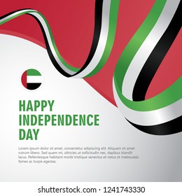 Happy United Arab Emirates Independence Day Vector Template Design Illustration