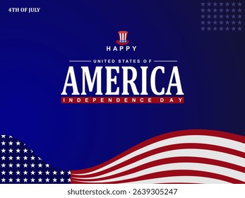 Happy United States of America independence day background design vector illustration.