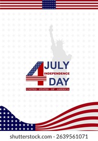 Happy United States of America Independence Day Background Design Vector Illustration.