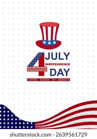 Happy United States of America Independence Day Background Design Vector Illustration.