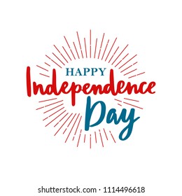 Happy United States Independence Day. 4th of July. Vector greeting card.