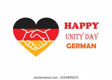 Feliz Día de la Unidad Ilustración vectorial Alemana 