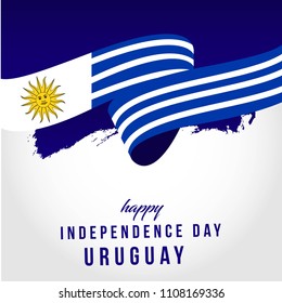 Happy Uruguay Independent Day Vector Template Design Illustration