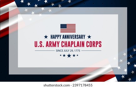 Happy US Army Chaplain Corps Anniversary Background Vector Illustration 