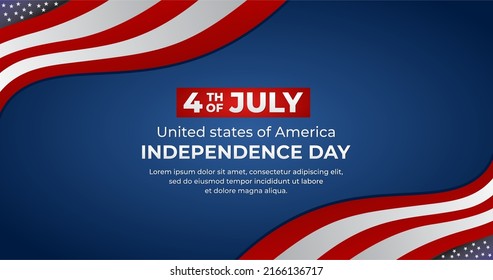 Happy US Independence day vector illustration, 4th of july united states of america independence day banner