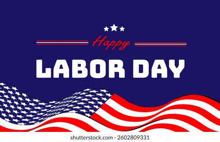 Happy US Labor Day background vector illustration
